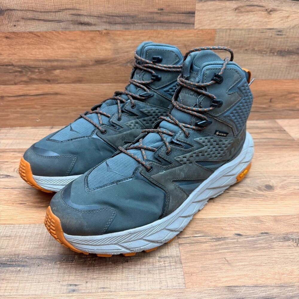 Hoka One One Anacapa Mid GTX Mens Size 12 D Hiking Boots Gray Waterproof 1122018